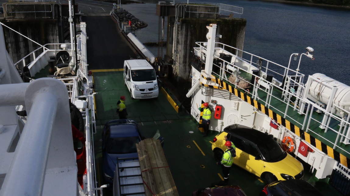 Loading the ferry