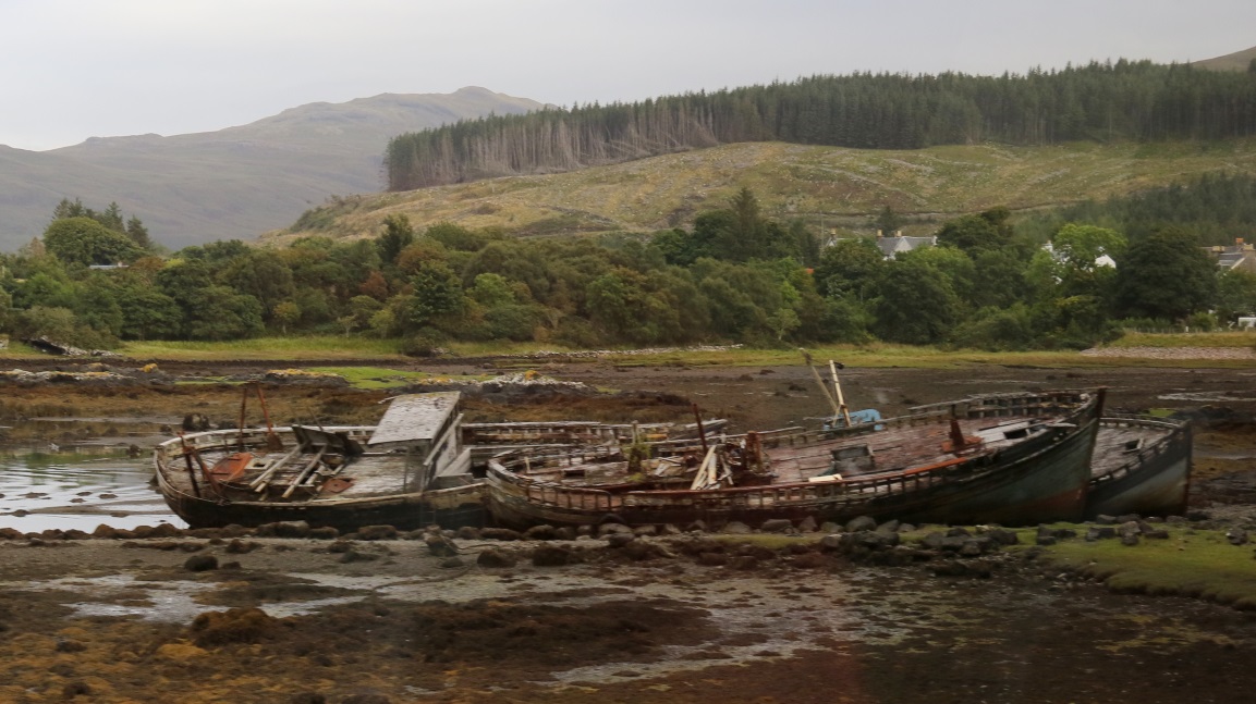 Long abandoned fishing boats