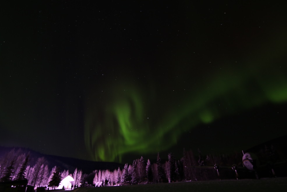 Head on view of the airplane