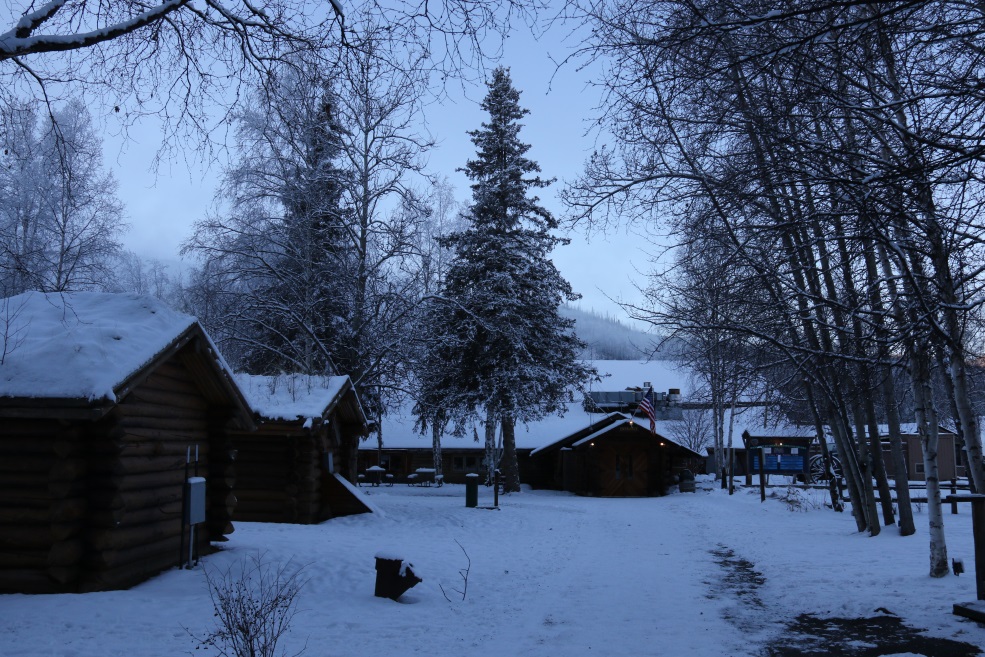 Walking toward the reception