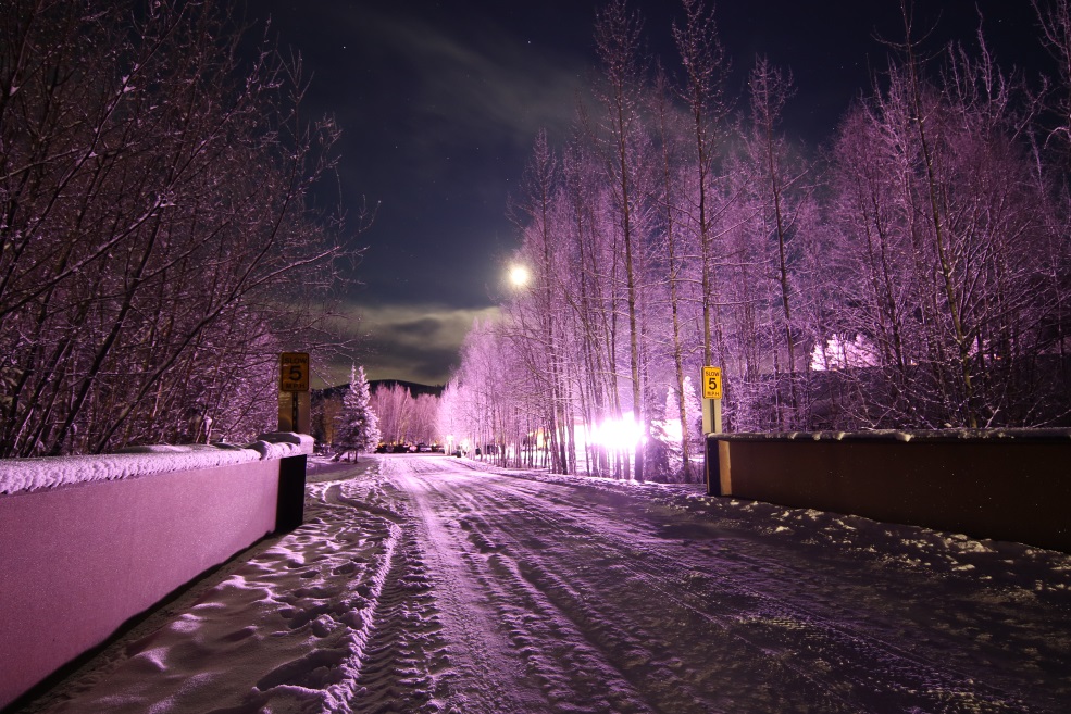 Looking into the resort