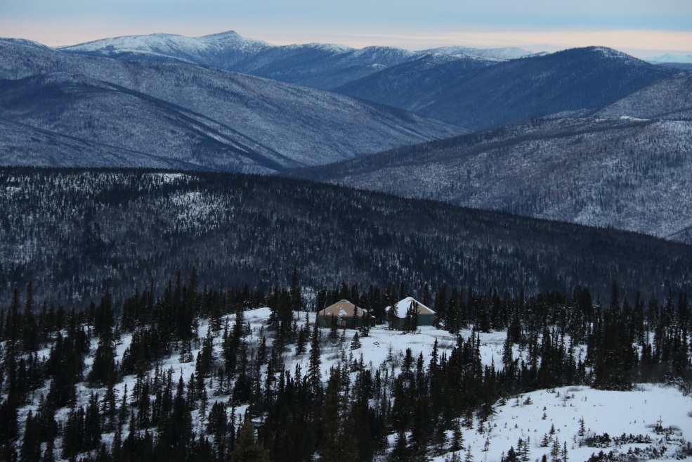 Long exposure to show the yurts