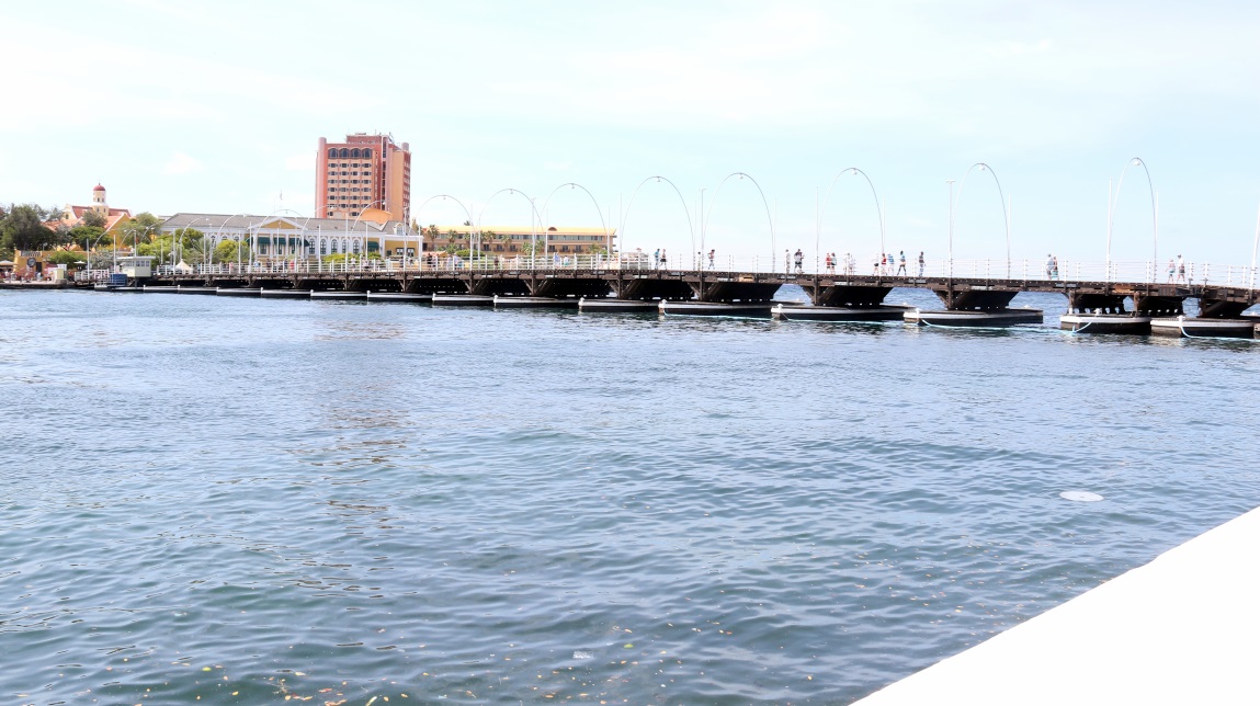 Another view of the pontoon bridge