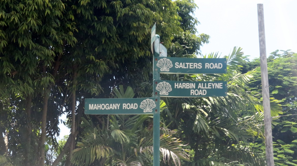 Shells on the street signs