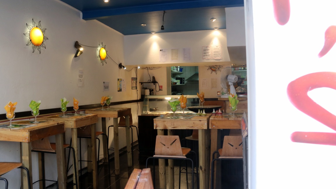 Looking inside a cafe
