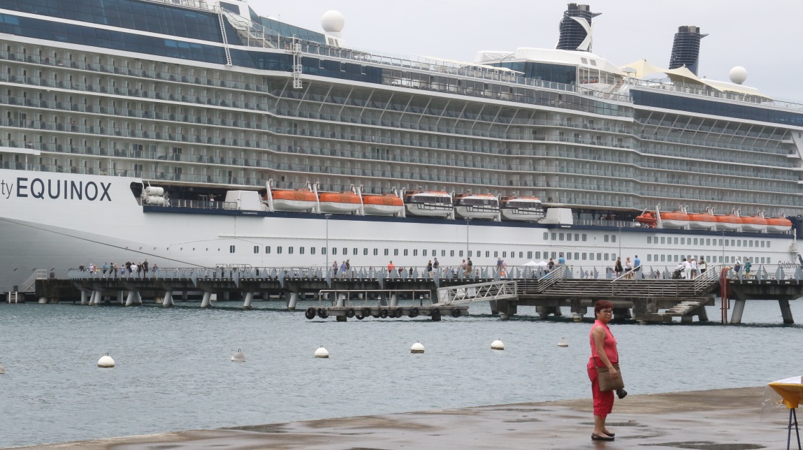 Angelita in front of the ship