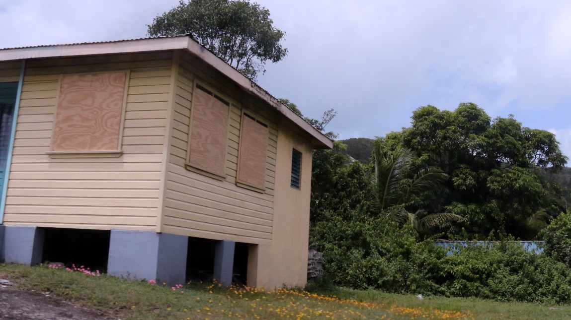 House is still boarded up
