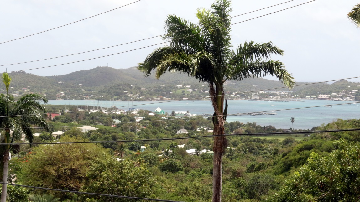 Distant view of Falmouth Harbour