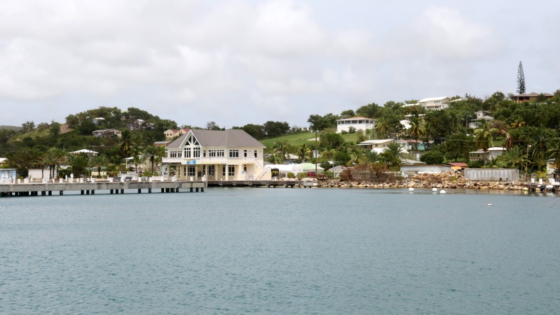 Wider view of Falmouth Harbor Marina