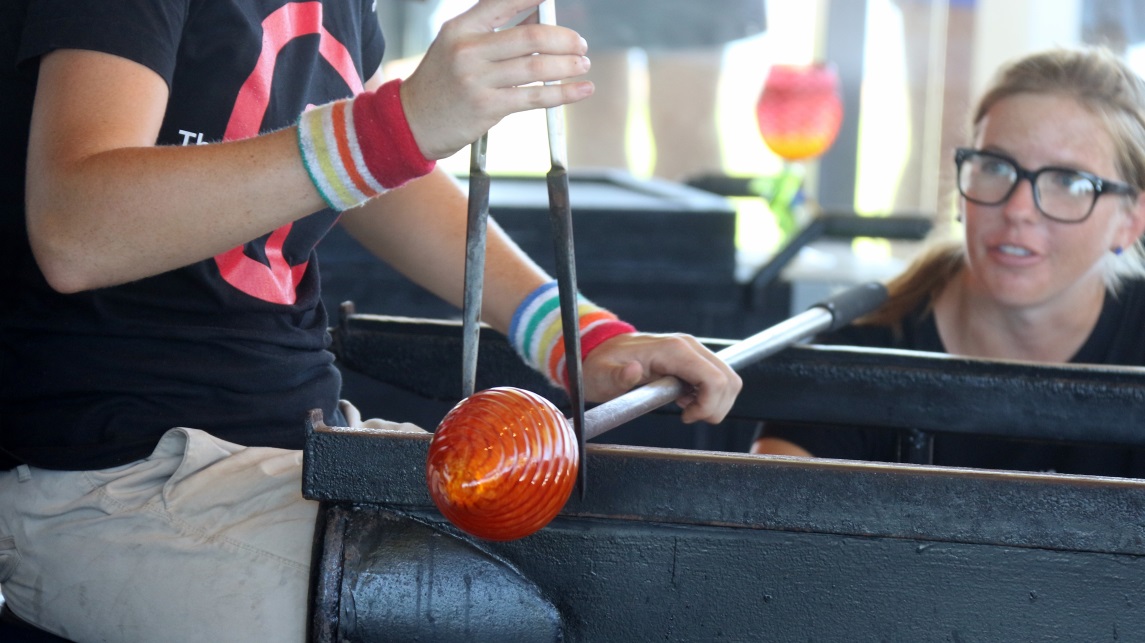 Glass blowing demonstration