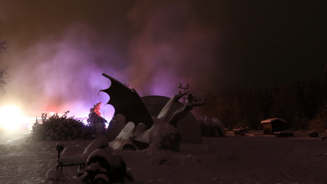 Steam behind the dragon