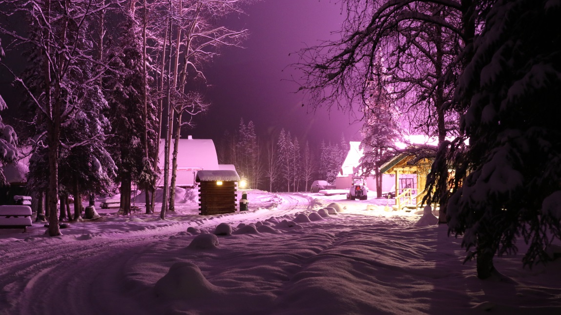 Walking up the trail
