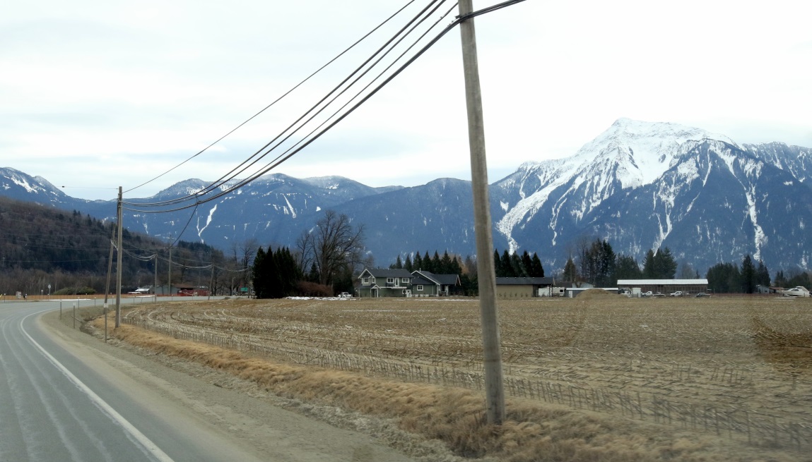 On Hot Springs Road approaching Lougheed Highway near Agassiz