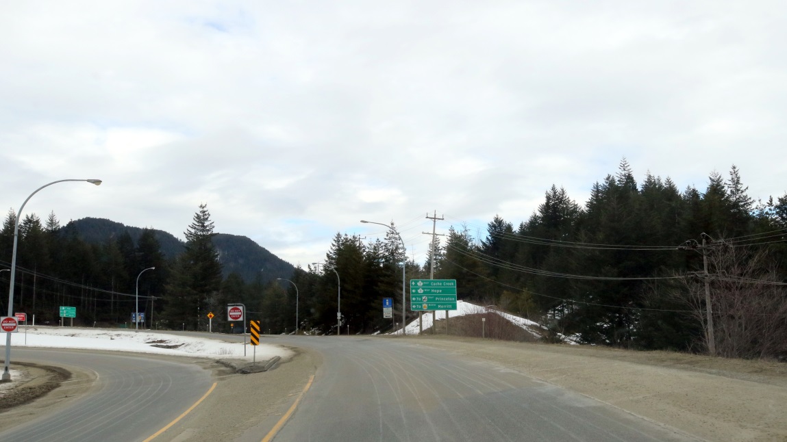 Intersection of Lougheed Highway 7 with Trans-Canada Highway 1 at Haig