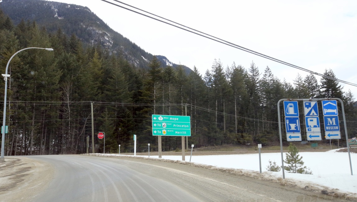 Intersection of Lougheed Highway 7 with Trans-Canada Highway 1 at Haig