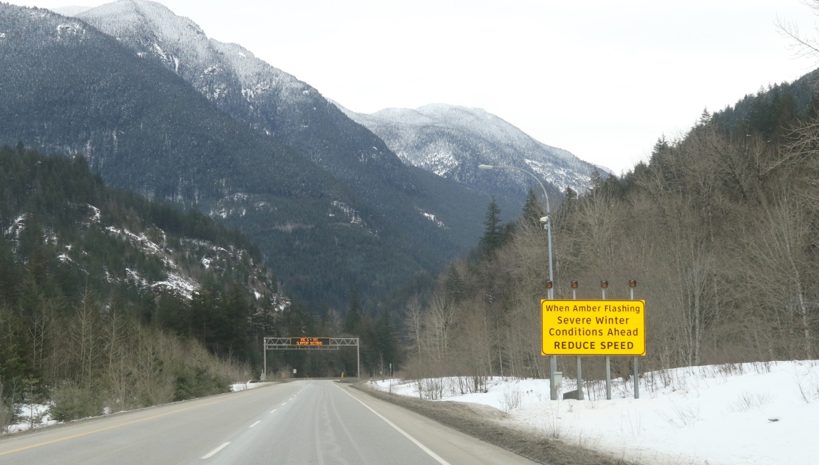 Southern end of the Coquihalla Highway Route 5 near Hope
