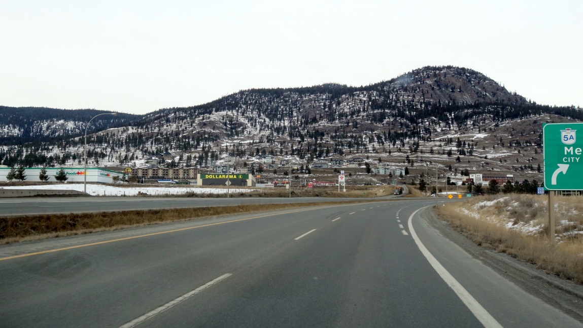 On the Coquihalla Highway passing Northern Merritt