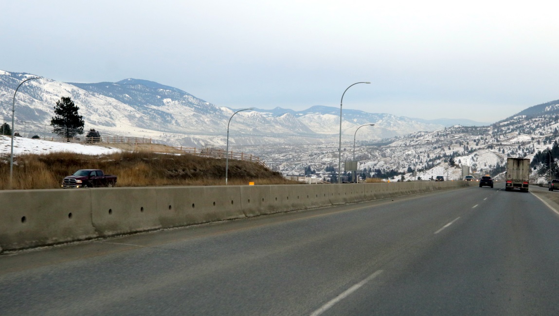 Coming into Kamloops BC from the South on the Coquihalla Highway