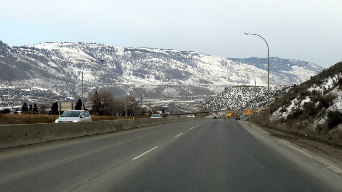 The Coquihalla Highway passing Kamloops