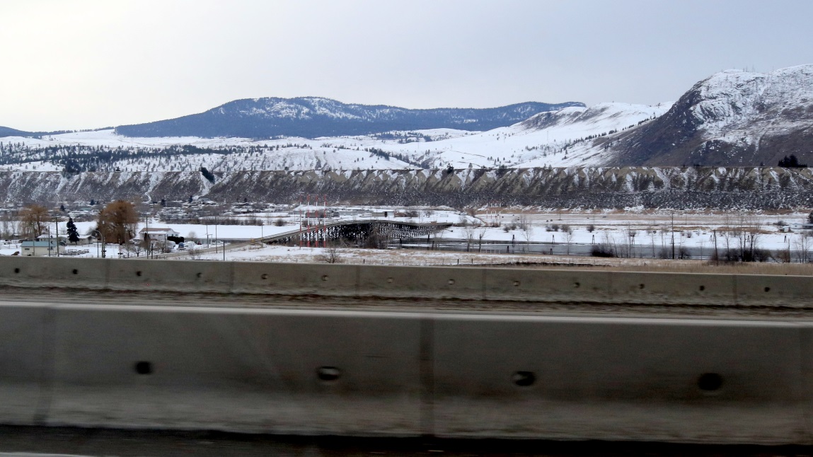 Passing the town of Pritchard on the Trans-Canada Highway