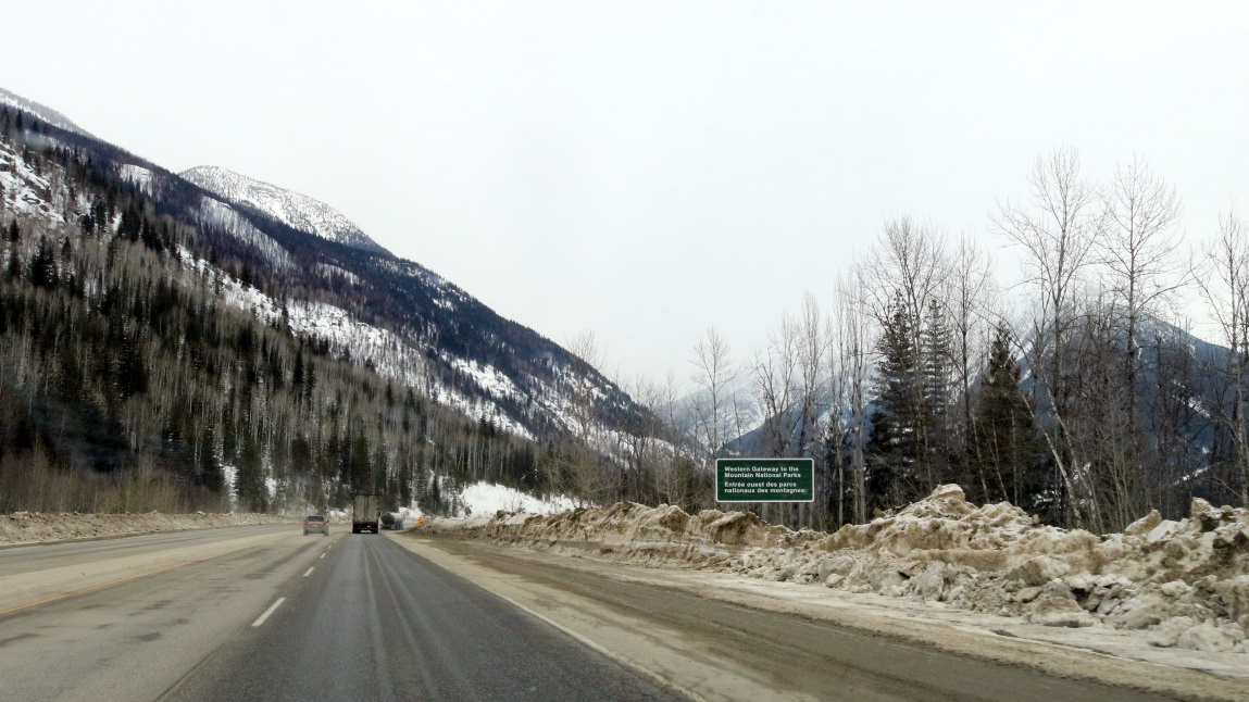 Heading East on the Trans-Canada Highway East of Revelstoke