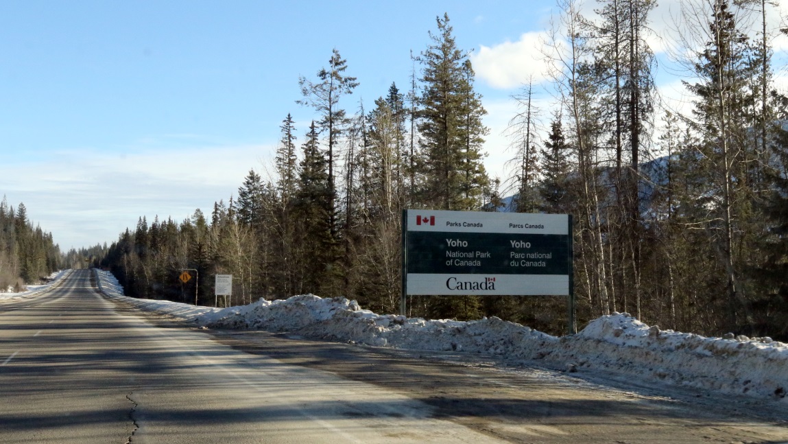 Entering Yoho National Park from the West