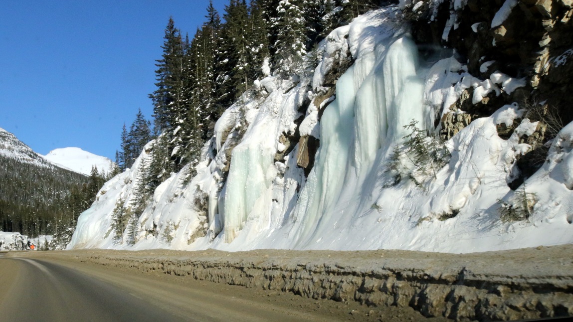 Icefall near Cathedral Mountain in Yoho National Park BC