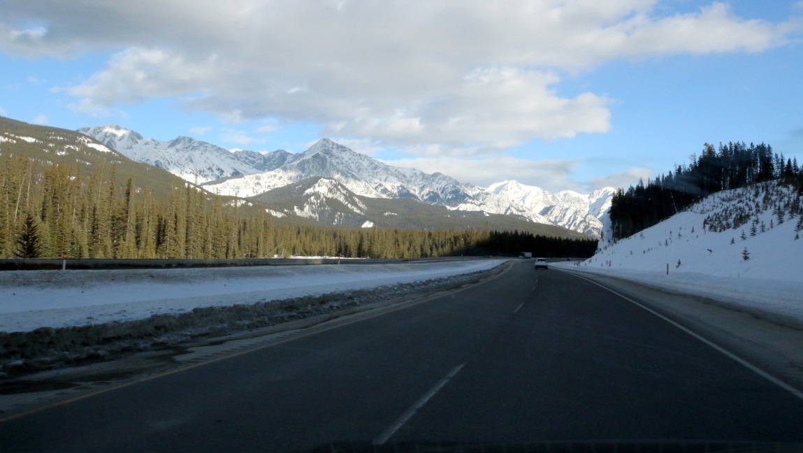 Trans-Canada Highway heading East in Alberta near Castle Mountain