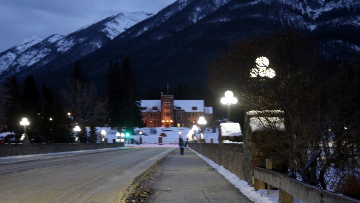 Banff Avenue crosses the Bow River