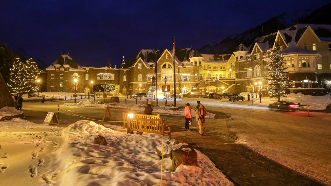 Walking around Banff Alberta Hertz Banff Springs Hotel