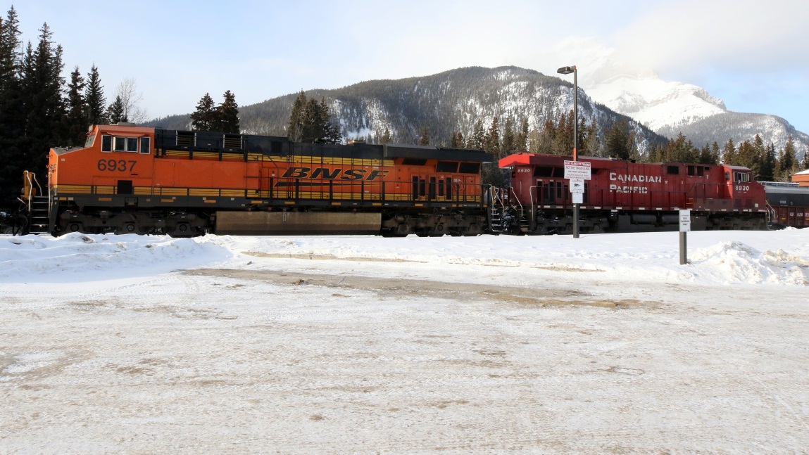 Locomotives at Banff train station