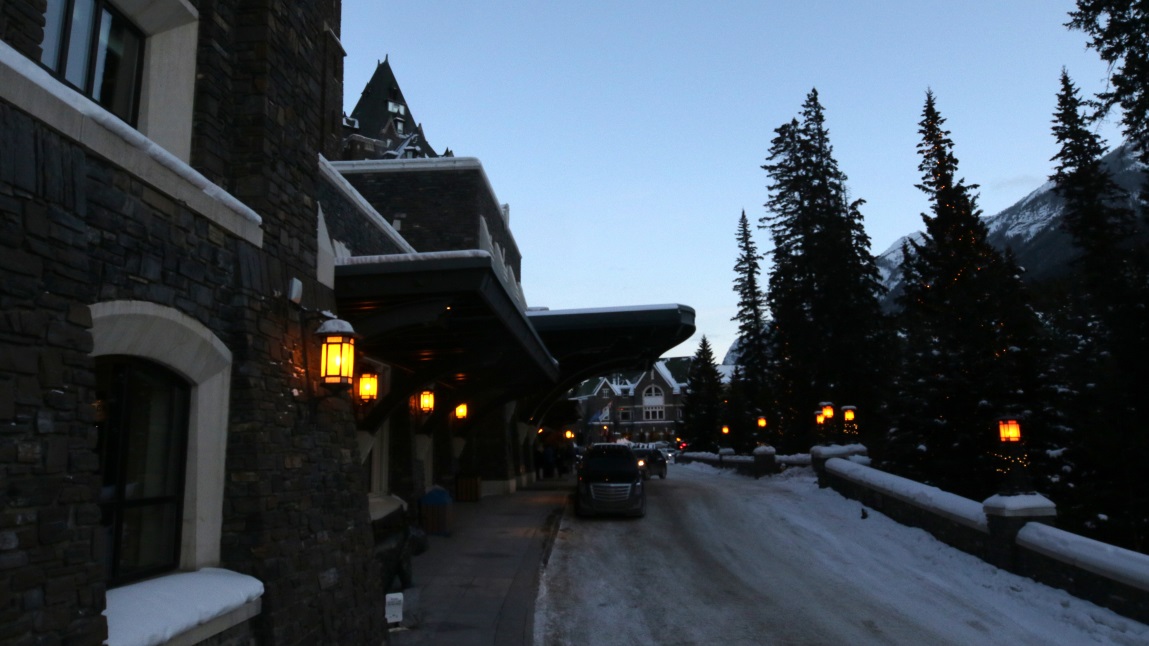 Entrance to the Fairmont Banff Springs Hotel