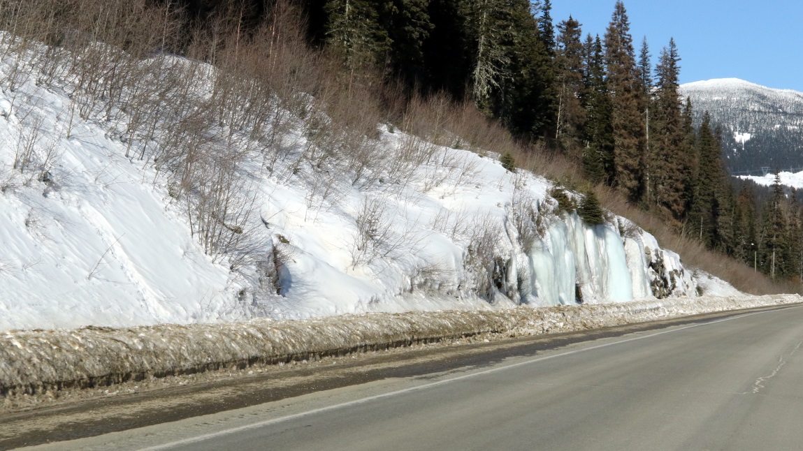 Icefall South of Bijoux Falls Park