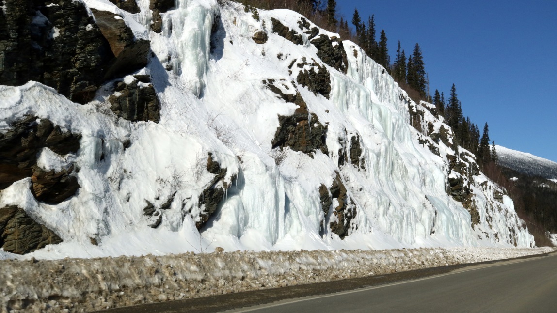 Icefall South of Bijoux Falls Park