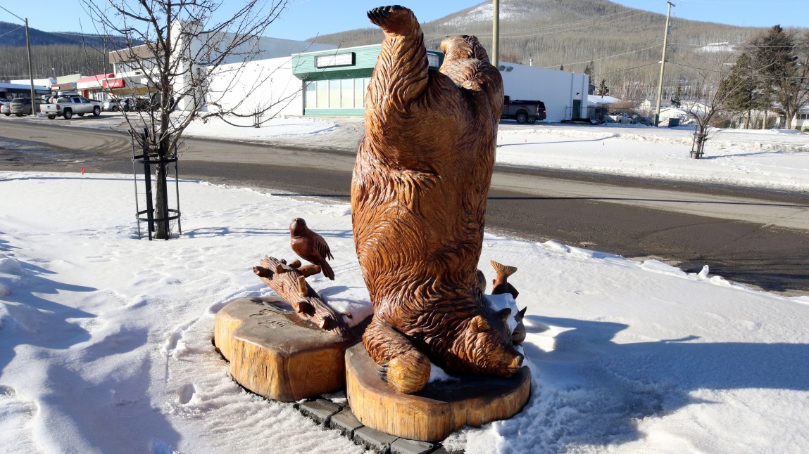 Wood carvings in Chetwynd