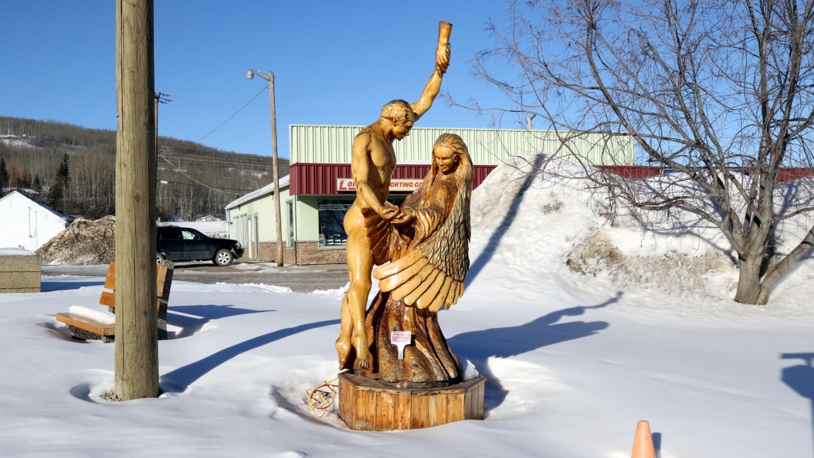 Wood carvings in Chetwynd