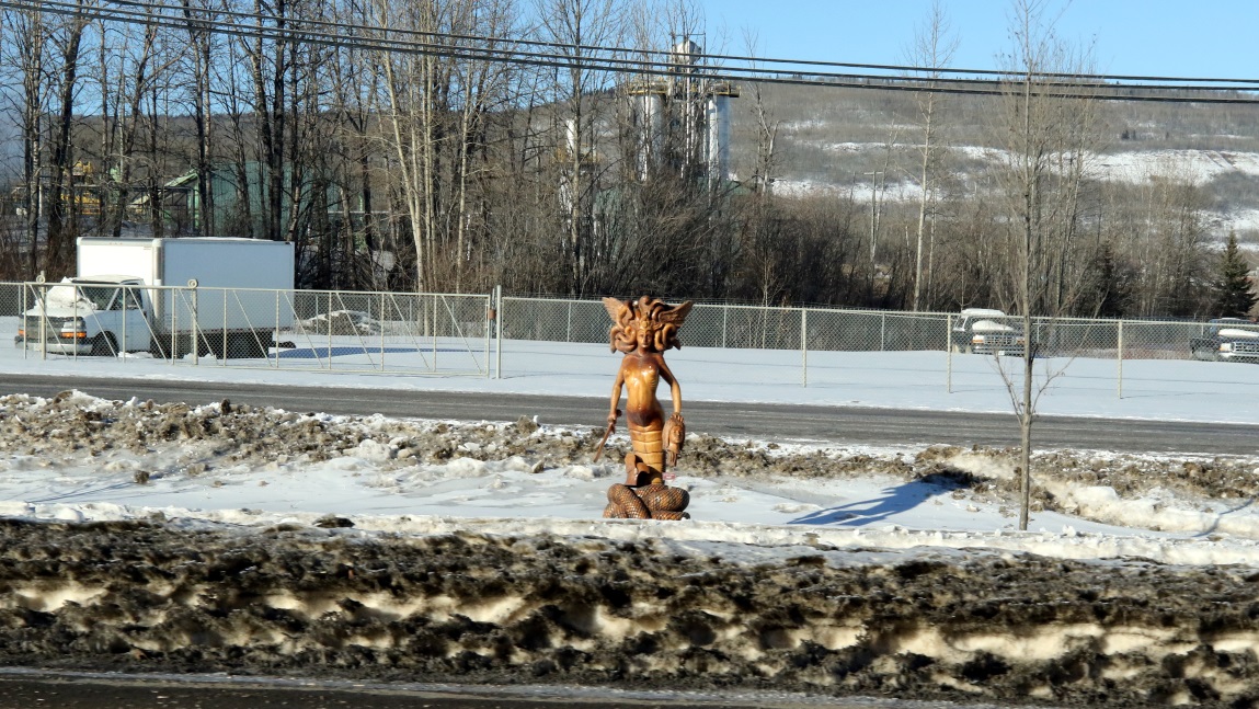 Wood carvings in Chetwynd