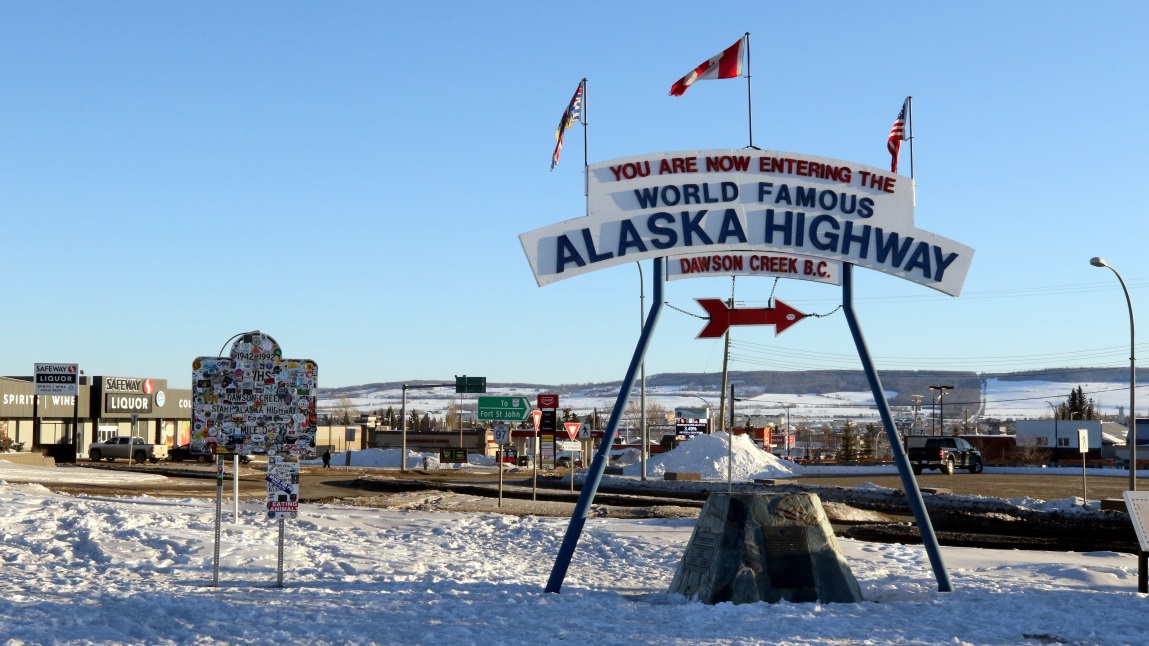 Beginning of the Alaska Highway