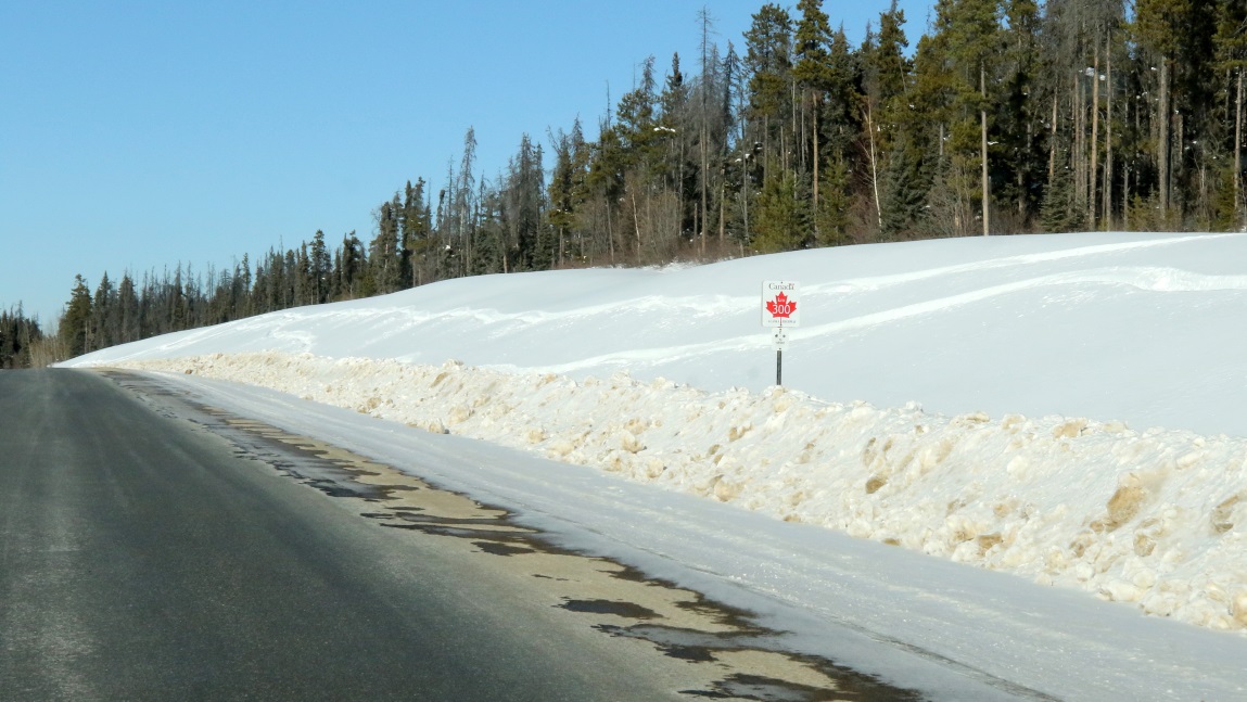 Alaska Highway kilometer post 300