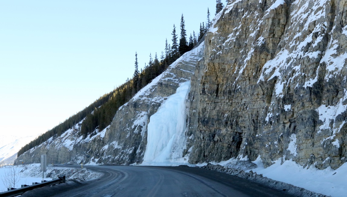 Icefall at Muncho Lake