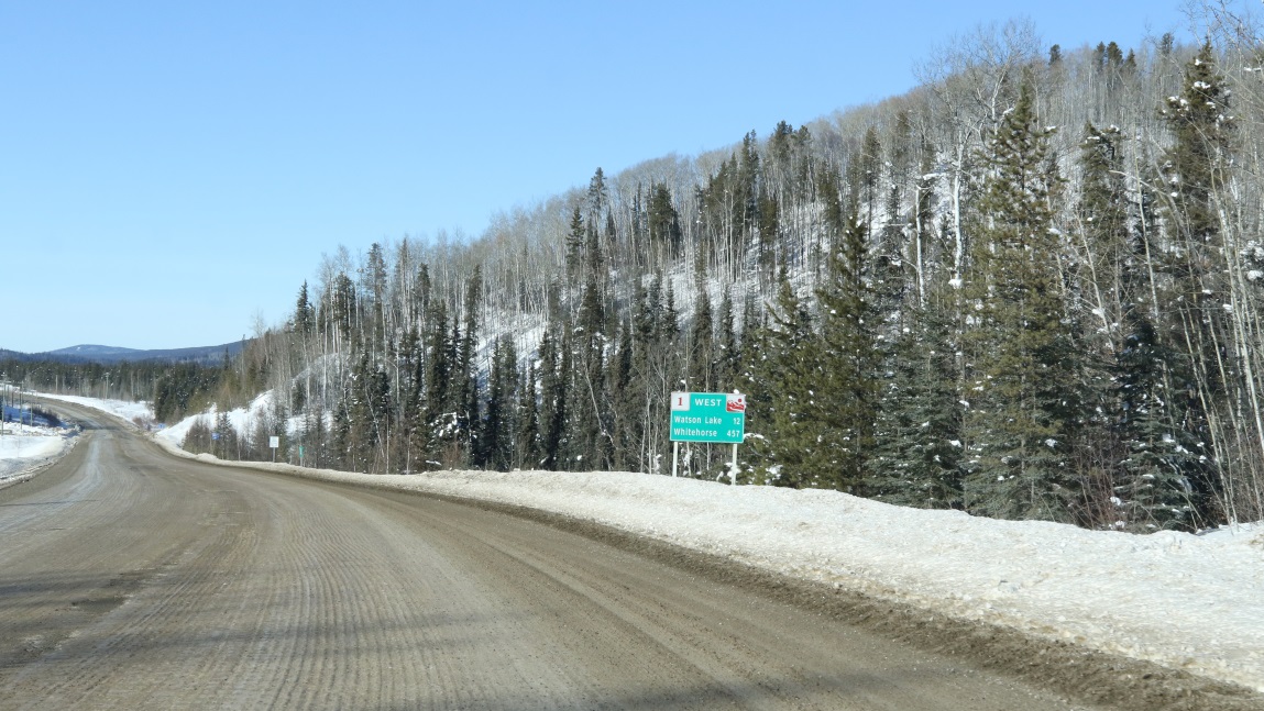 Eight miles East of Watson Lake