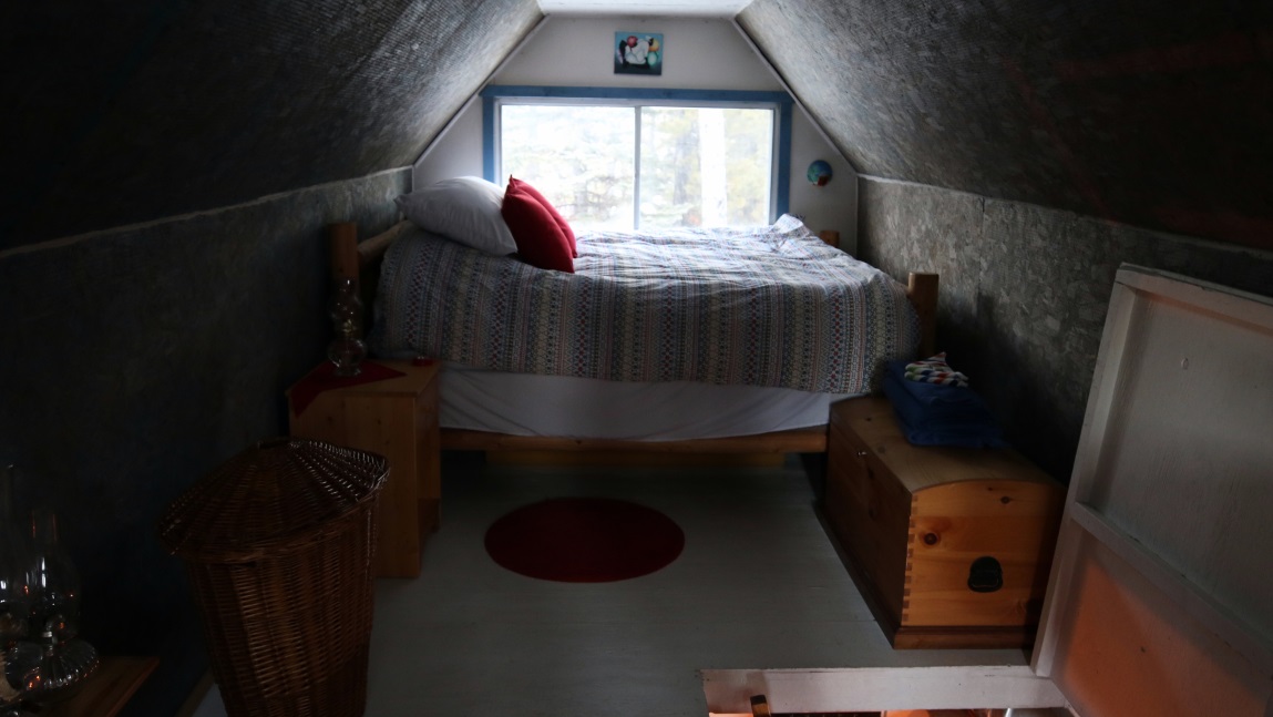 The sleeping area upstairs