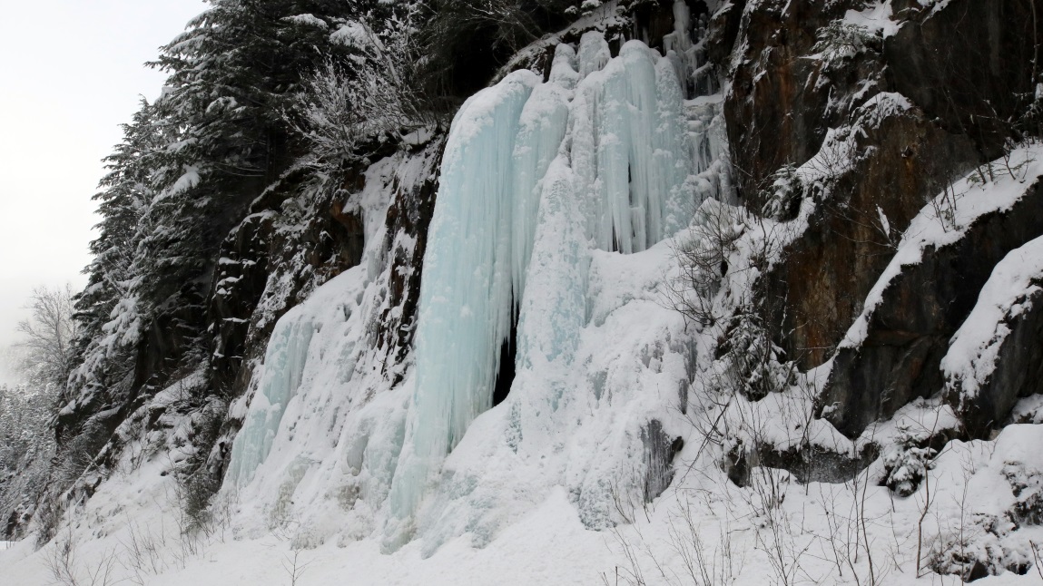 Blue icefall