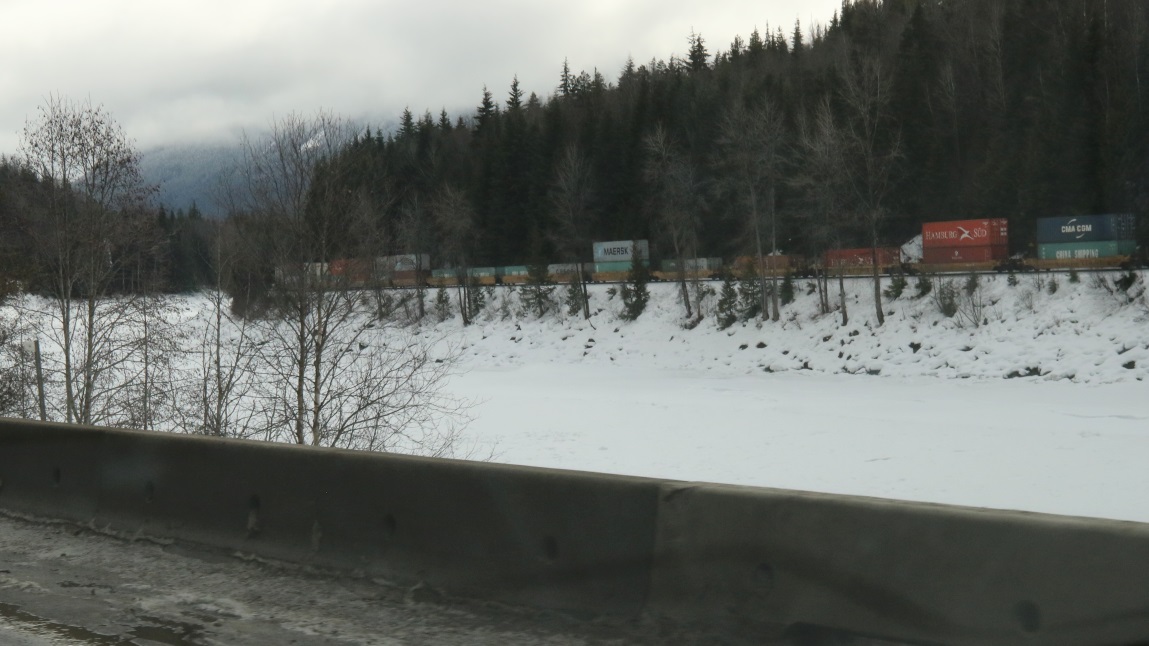 Train on the other side of the Skeena River