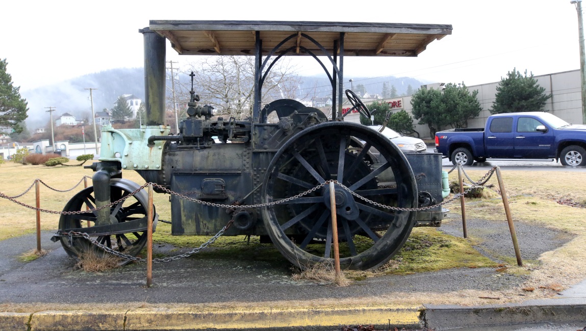 In front of the court building