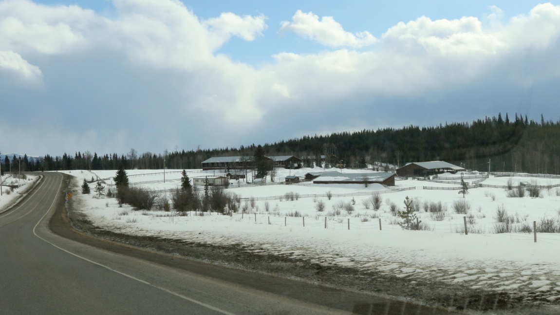 Large farm six miles East of Topley