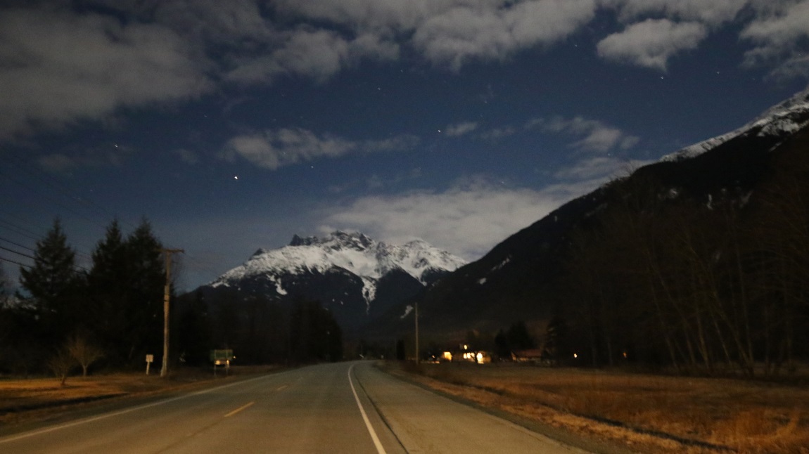 Night pictures at Bella Coola Mountain Lodge
