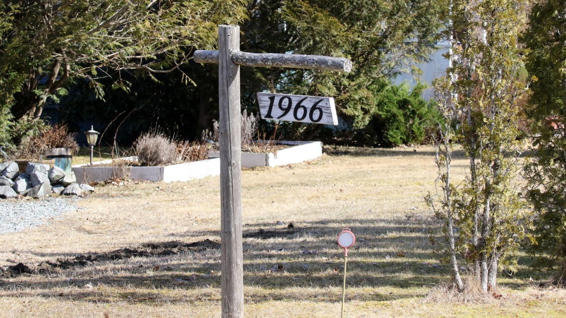 Nicely made house number 1966 sign