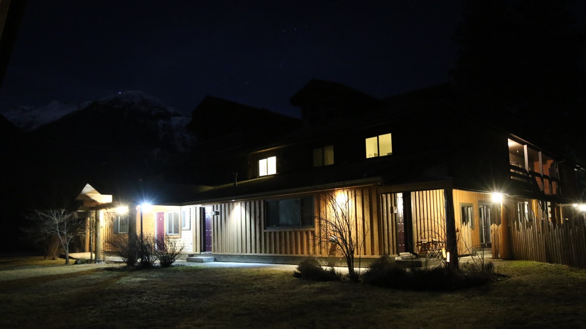 Brighter window on second floor is our room