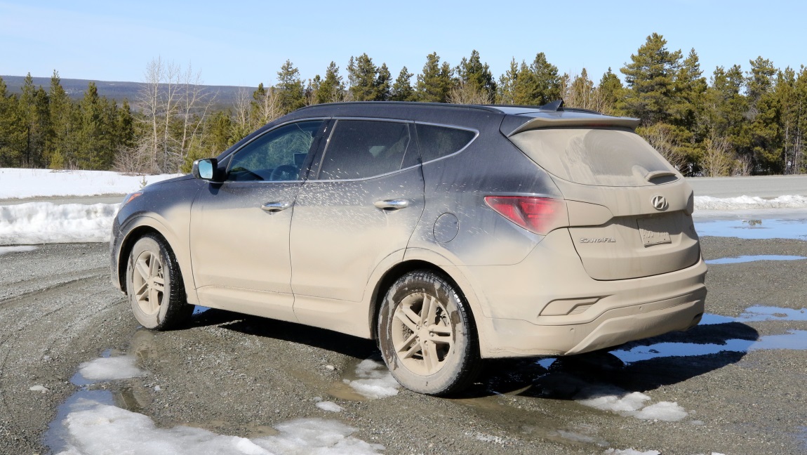 Dirty from the 62 kilometers of unpaved section